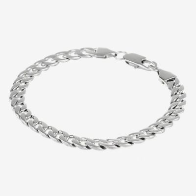 Mens Stainless Steel 8½" 5mm Curb Bracelet
