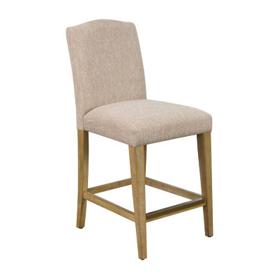 Martha Stewart Connor Counter Height Upholstered Bar Stool, Color Tan