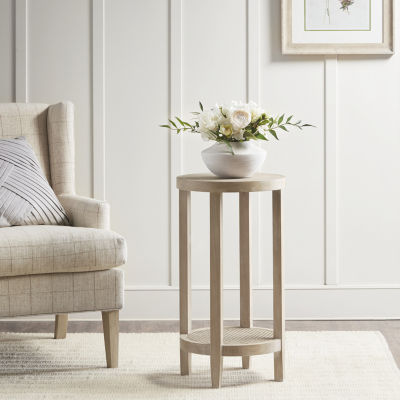 Martha Stewart Harley Round Cane Chairside Table