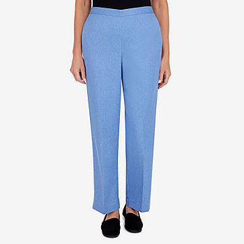 Alfred Dunner Peace Of Mind Womens Straight Pull-On Pants, Color: Sky Blue  - JCPenney