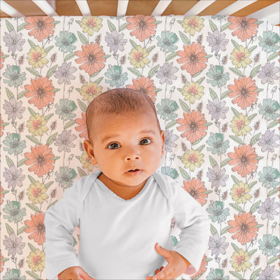 The Peanutshell Fresh Floral 3-pc. Crib Bedding Set