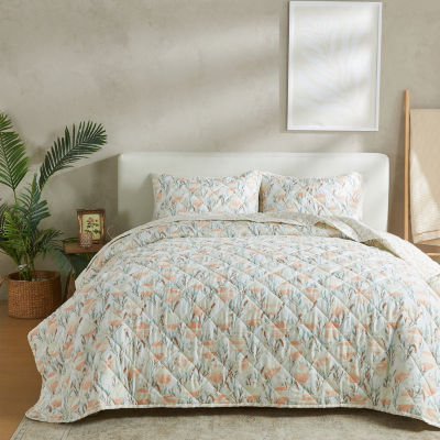 Patina Vie Maison Reversible Vintage Coastal Reversible Quilt Set