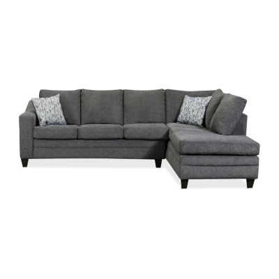 Savannah 2-Piece Chenille Sofa Chaise Sectional