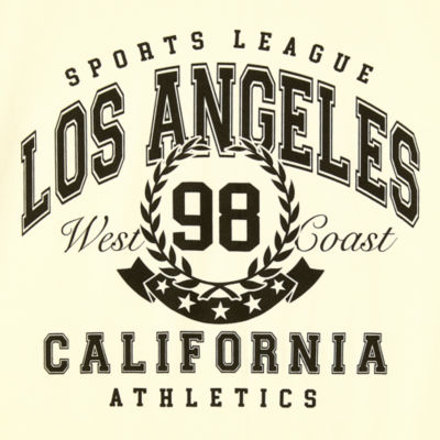 Juniors Los Angeles California Athletics Womens Crew Neck Short Sleeve Graphic T-Shirt