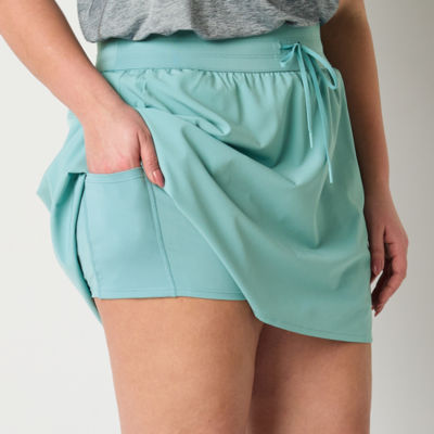 Xersion Womens Plus Mid Rise Woven Skort