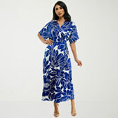 Blouson Wrap Dress