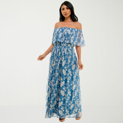 Premier amour off outlet the shoulder maxi dress