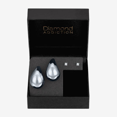 Diamond Addiction (G-H / Si2-I1) 1/10 CT. T.W. Lab Grown White Diamond Sterling Silver Earring Set