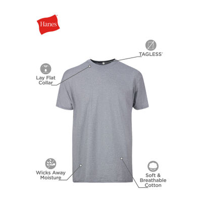 Hanes Fresh Iq Comfort Soft Mens Short Sleeve Crew Neck T-Shirt