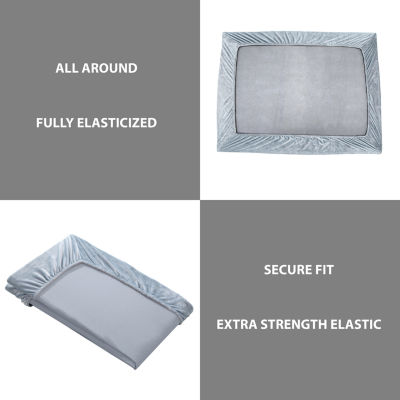 Swift Home Premium Plush Polyester Flannel Wrinkle Resistant Fitted Sheet