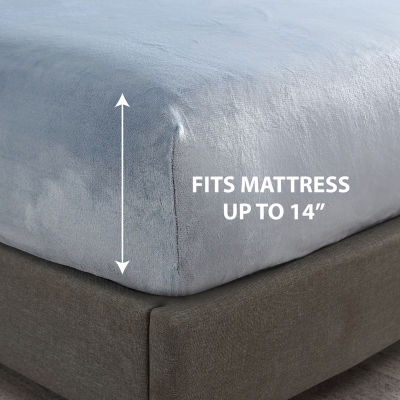 Swift Home Premium Plush Polyester Flannel Wrinkle Resistant Fitted Sheet