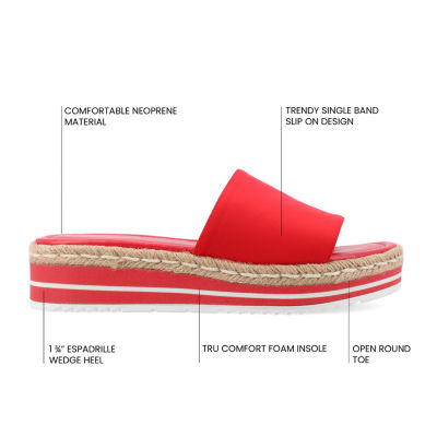 Journee Collection Womens Rosey Slide Sandals