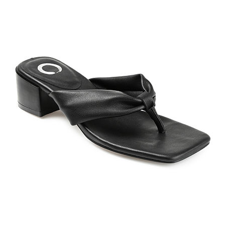 Journee Collection Womens Seelah Heeled Sandals, 9 Medium, Black