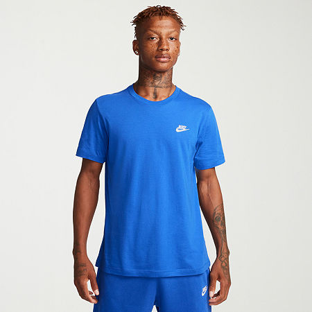 Nike Mens Crew Neck Short Sleeve Classic Fit Graphic T-Shirt, Medium, Blue