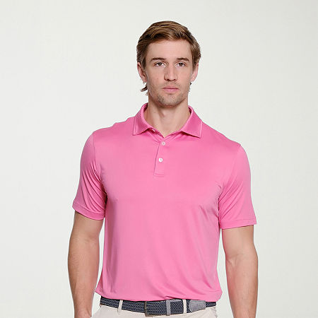 ARCHER LINKS Mens Short Sleeve Polo Shirt, Xx-large, Pink