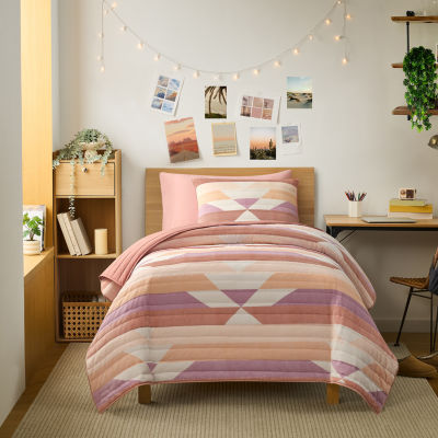 Bearpaw Connor Coco Flannel Reversible Quilt Set
