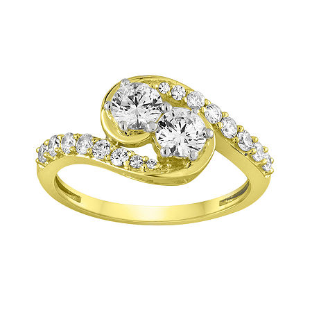 Two Forever 1 C.T. T.W. Natural Diamond 10K Yellow Gold Engagement Ring, 6, Yellow