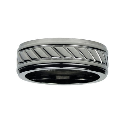 Mens 8mm Titanium Wedding Band