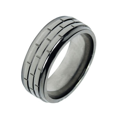Mens 8mm Titanium Wedding Band 