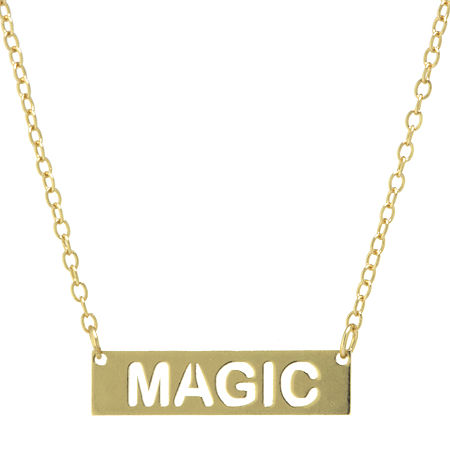 Silver Treasures Magic Womens 14K Gold Over Silver Pendant Necklaces, One Size, Gold
