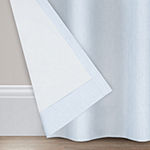 Fieldcrest Luxury Alden Linen Energy Saving 100% Blackout Rod Pocket Back Tab Single Curtain Panel