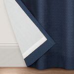 Fieldcrest Luxury Cotton Texture Light-Filtering Rod Pocket Back Tab Single Curtain Panel