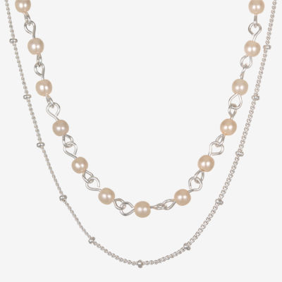 Bijoux Bar Delicates Beaded Simulated Pearl 23 Inch Strand Necklace