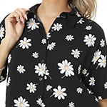Forever 21 Juniors Womens Floral Button-Down Shirt
