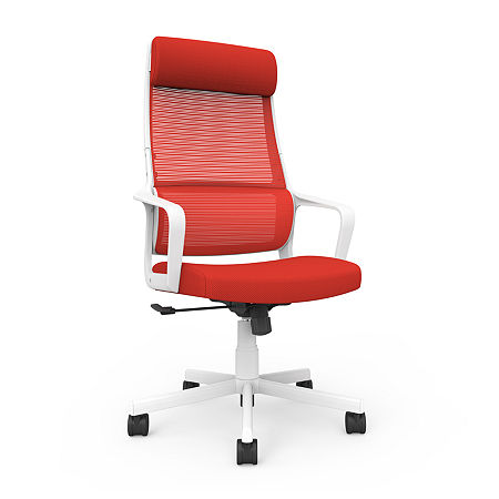 Contemporary Mesh Adjustable Height Office Chair, One Size, Red