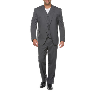 J. Ferrar Ultra Comfort Charcoal Mens Big and Tall Suit Separates JCPenney