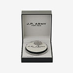 J.P. Army Men's Jewelry Stainless Steel 8 1/2 Inch Box Oval Chain Bracelet
