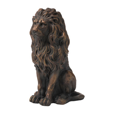 Glitzhome 20.75" Mgo Standing Lion Figurine