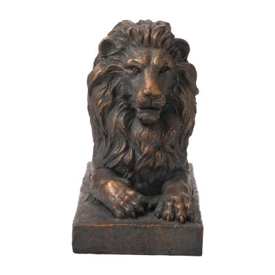 Glitzhome 21.75" Mgo Lying Guardian Lion Figurine