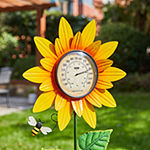 Glitzhome Sunflower Thermometer Yard Stake