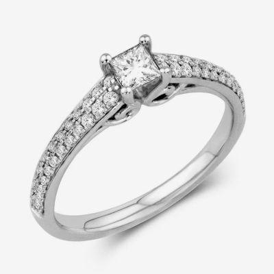 5/8 CT.T.W. Natural Princess-Cut Diamond Ring