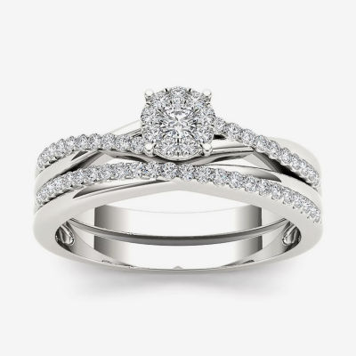 1/4 CT.T.W. Natural Diamond 10K White Gold Engagement Ring