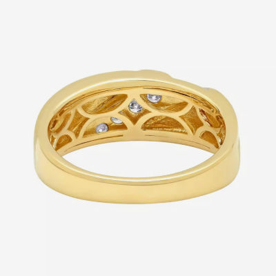 Mens 1/4 CT.T.W. Natural Diamond 10K Yellow Gold Ring