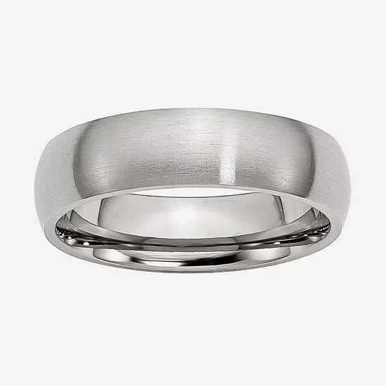 Mens 6mm Stainless Steel Wedding Band