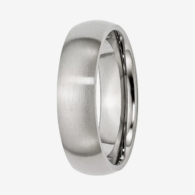 Mens 6mm Stainless Steel Wedding Band