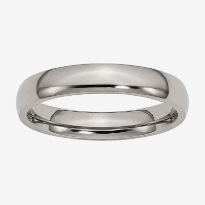 Mens 4mm Titanium Wedding Band