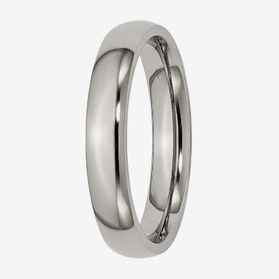 Mens 4mm Titanium Wedding Band