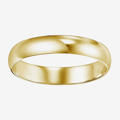 Unisex Adult 4MM 14K Gold Wedding Band