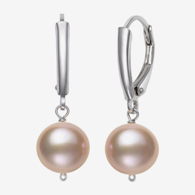 Yes, Please! Pink Cultured Freshwater Pearl Sterling Silver Drop Earrings