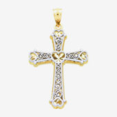 Two tone deals crucifix pendant