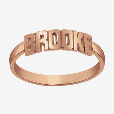 Personalized Block Name Ring