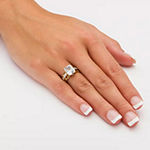 DiamonArt® Womens 3 1/4 CT. T.W. White Cubic Zirconia 10K Gold Engagement Ring