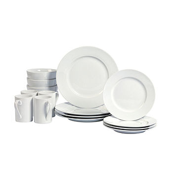 Tabletops Unlimited® Soleil Round Rim Porcelain 16-pc. Dinnerware Set -JCPenney