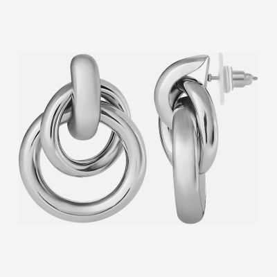 JS Jessica Simpson Silver Tone Drop Earrings