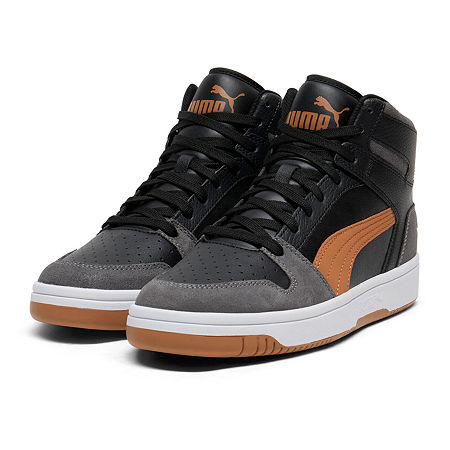PUMA Rebound Layup Russet Mens Basketball Shoes, 12 Medium, Black