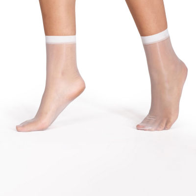 LECHERY Lustrous Sheer Socks 2 Pairs Womens Multi-Pack Trouser Socks